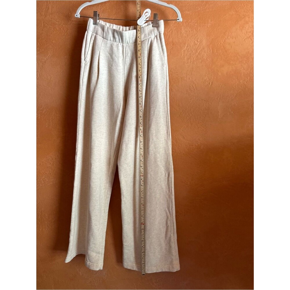 NWT Aerie Oatmeal Wide Leg Lounge Sweatpants XS - Picture 5 of 9